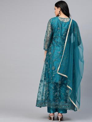 embroidered unstitched suit set - 17832124 - Standard Image - 3