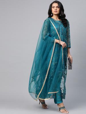 embroidered unstitched suit set - 17832124 - Standard Image - 4