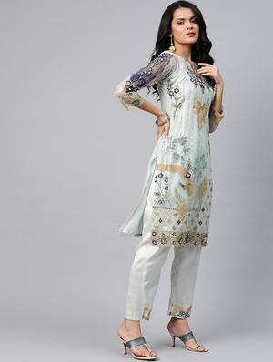 embroidered unstitched suit set - 17832132 - Standard Image - 2