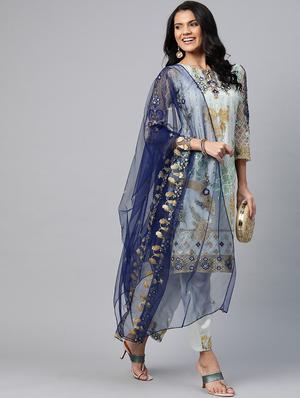 embroidered unstitched suit set - 17832132 - Standard Image - 4