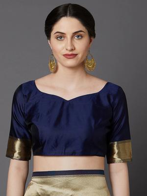 nevy blue color banarasi silk saree - 17832183 - Standard Image - 5