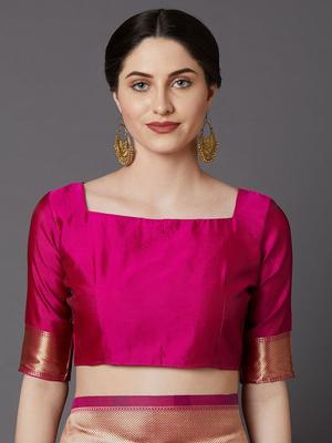 pink color banarasi silk saree for - 17832184 - Standard Image - 5