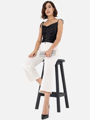 cami neck solid crop top - 17832238 - Standard Image - 4