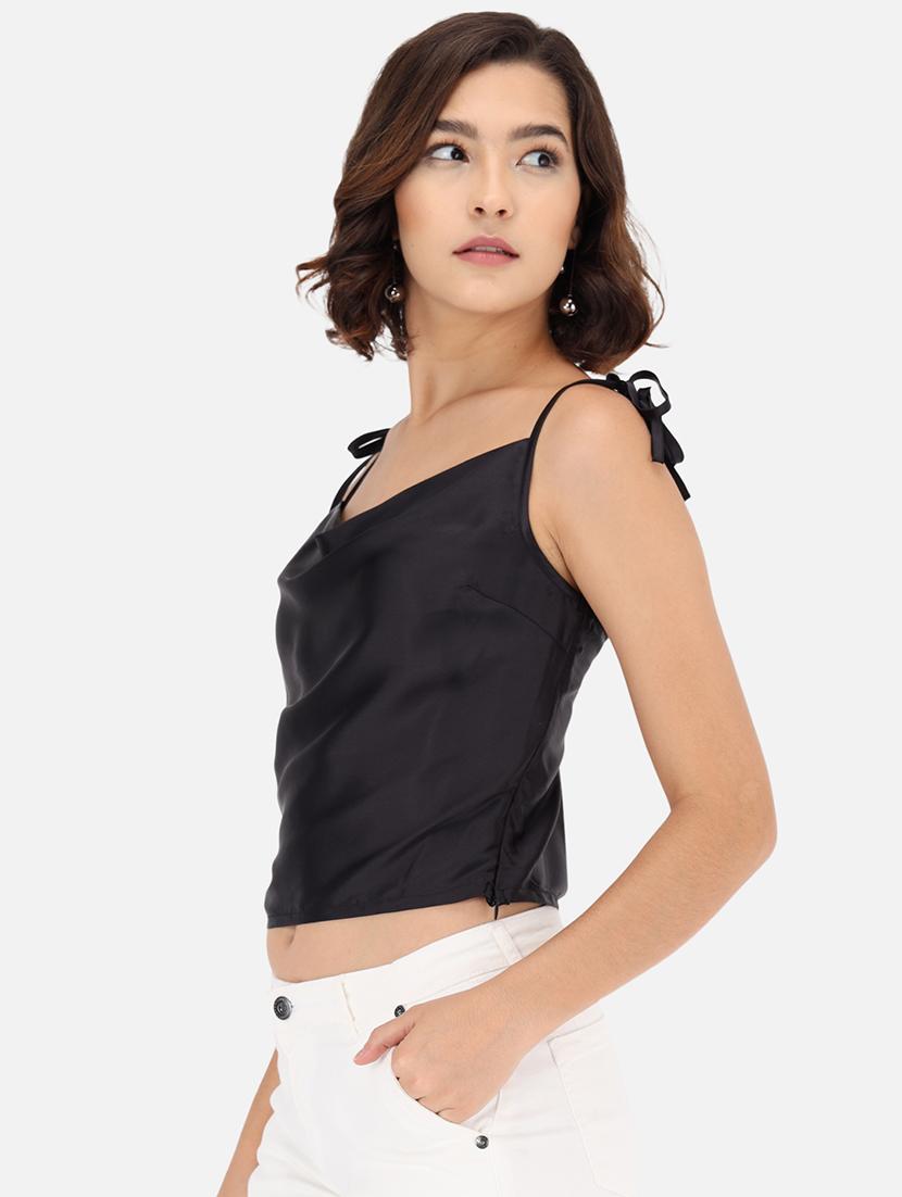 cami neck solid crop top - 17832238 - Zoom Image - 2