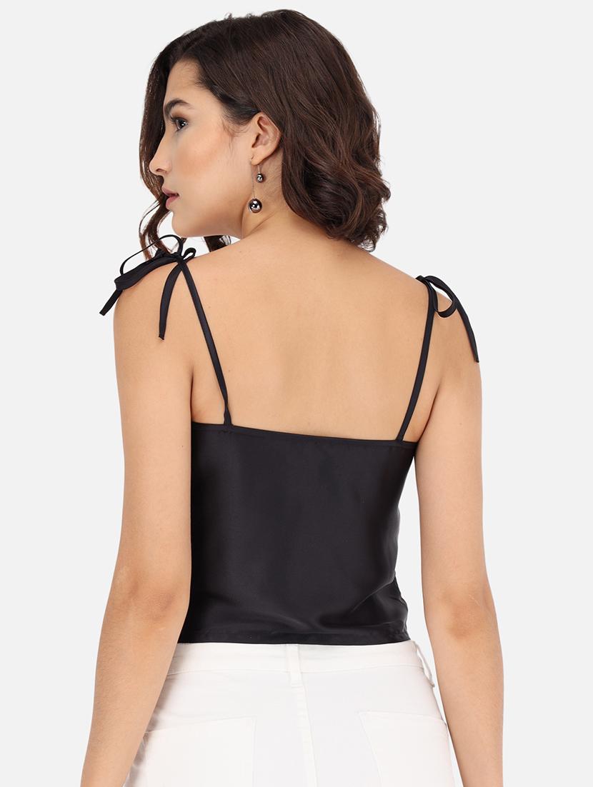 cami neck solid crop top - 17832238 - Zoom Image - 3