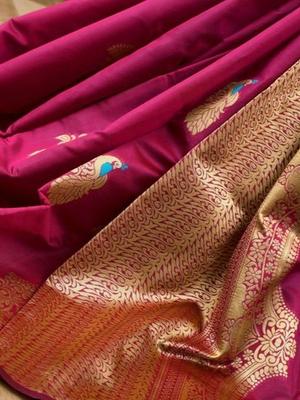 pink color banarasi silk saree for - 17832256 - Standard Image - 2