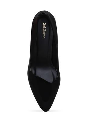 black faux leather slip on pumps - 17832278 - Standard Image - 5
