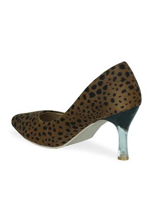 tan faux leather slip on pumps - 17832281 - Standard Image - 3