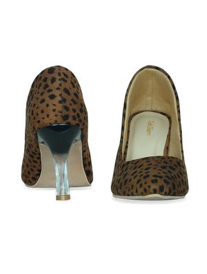 tan faux leather slip on pumps - 17832281 - Standard Image - 4