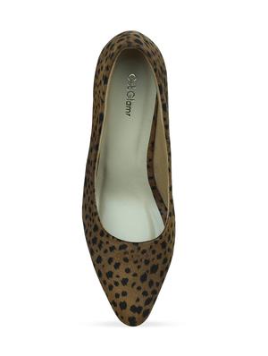 tan faux leather slip on pumps - 17832281 - Standard Image - 5