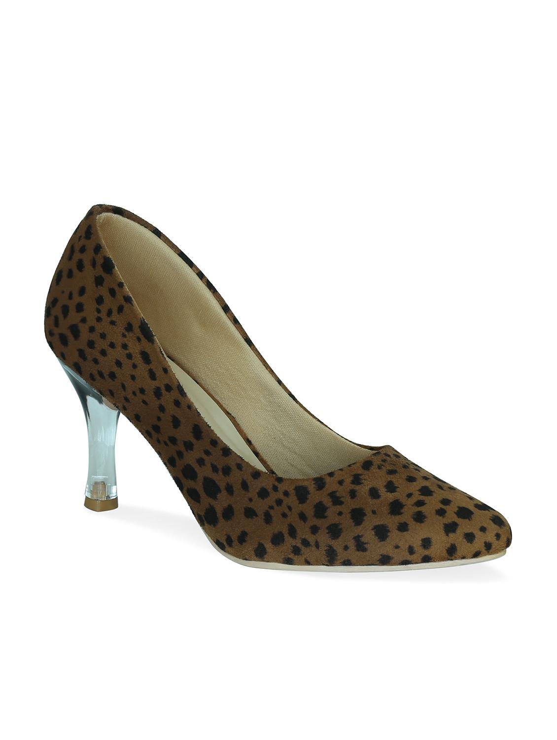 tan faux leather slip on pumps - 17832281 - Zoom Image - 1