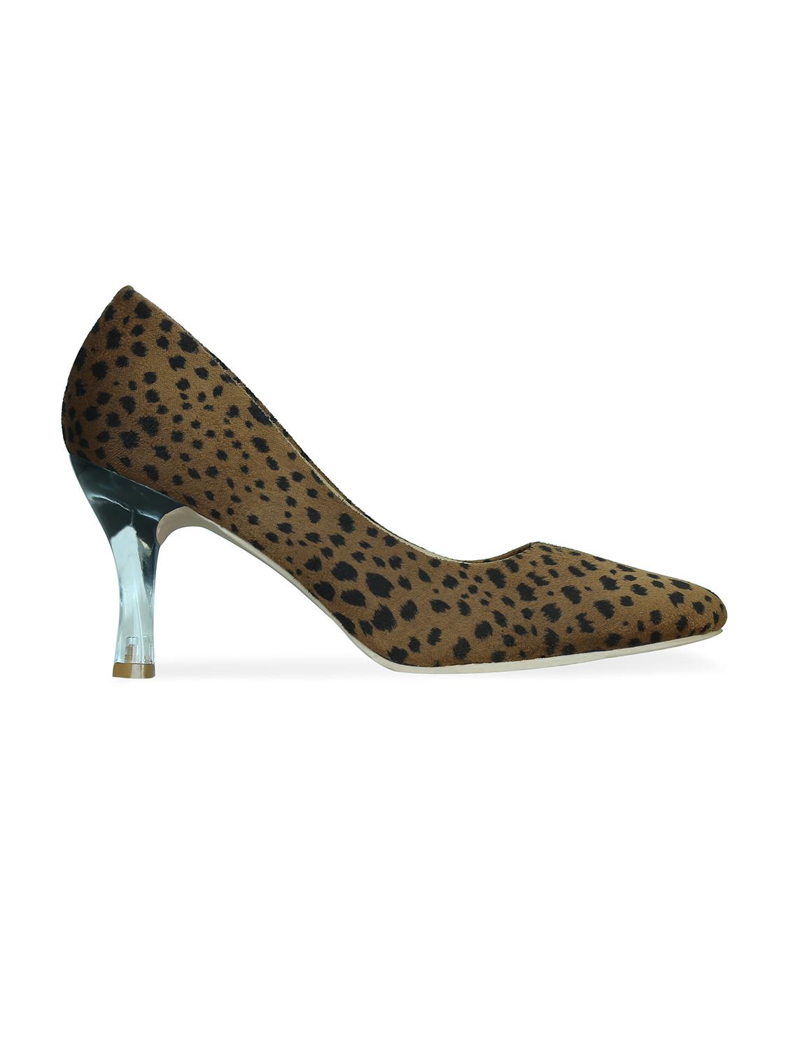 tan faux leather slip on pumps - 17832281 - Zoom Image - 2