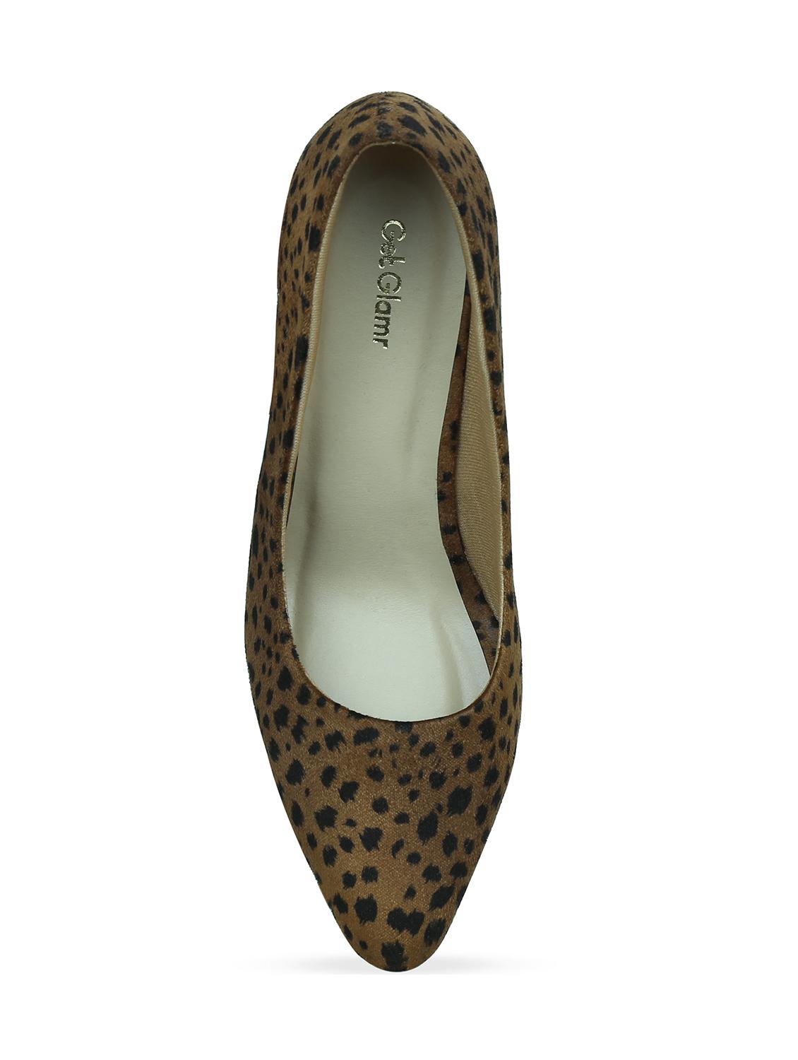 tan faux leather slip on pumps - 17832281 - Zoom Image - 5