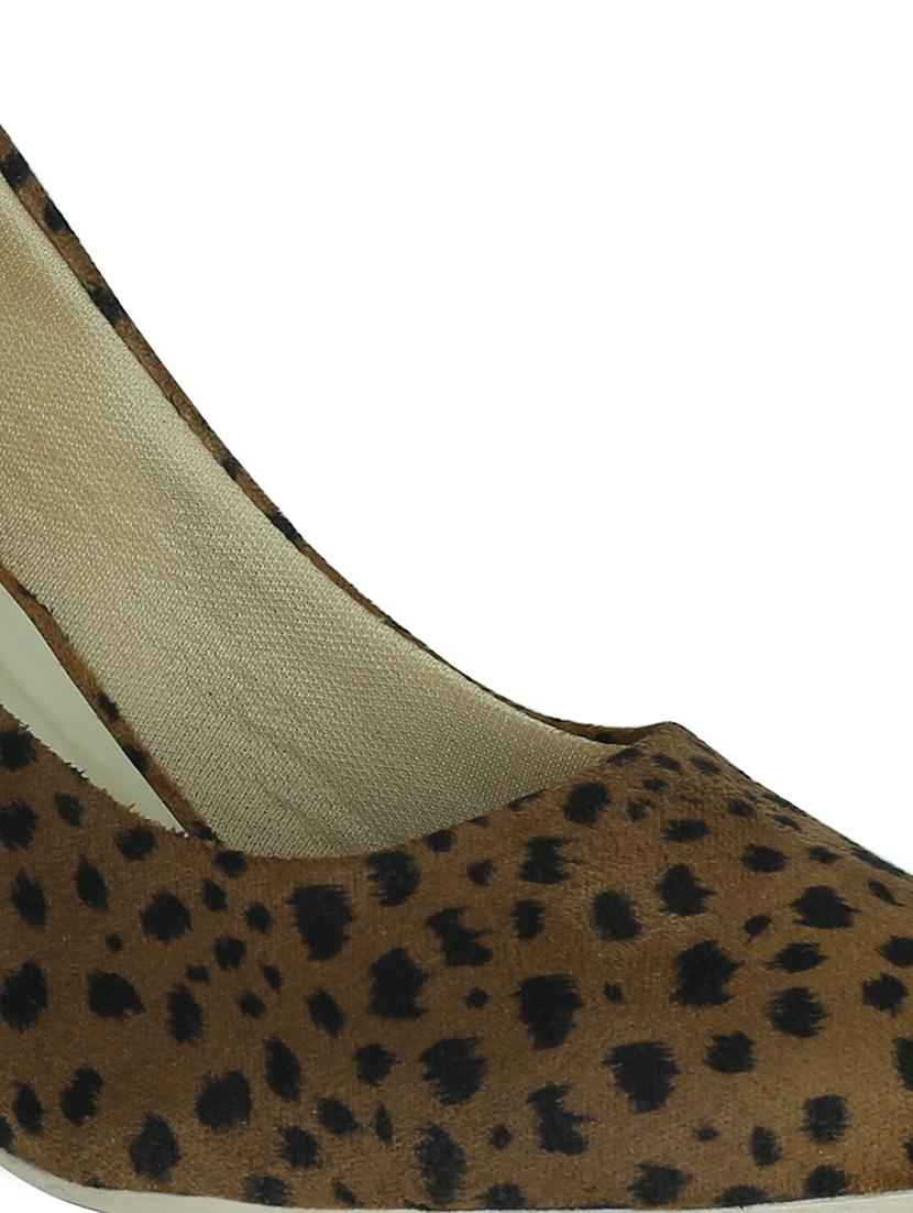 tan faux leather slip on pumps - 17832281 - Zoom Image - 6