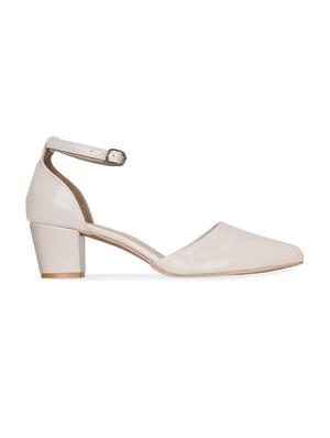beige faux leather ankle strap sandals - 17832283 - Standard Image - 2