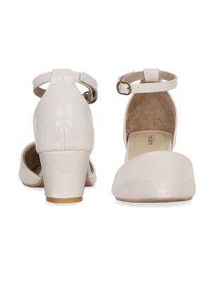 beige faux leather ankle strap sandals - 17832283 - Standard Image - 4