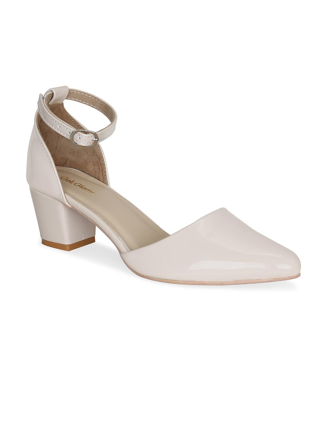 beige faux leather ankle strap sandals - 17832283 - Zoom Image - 1
