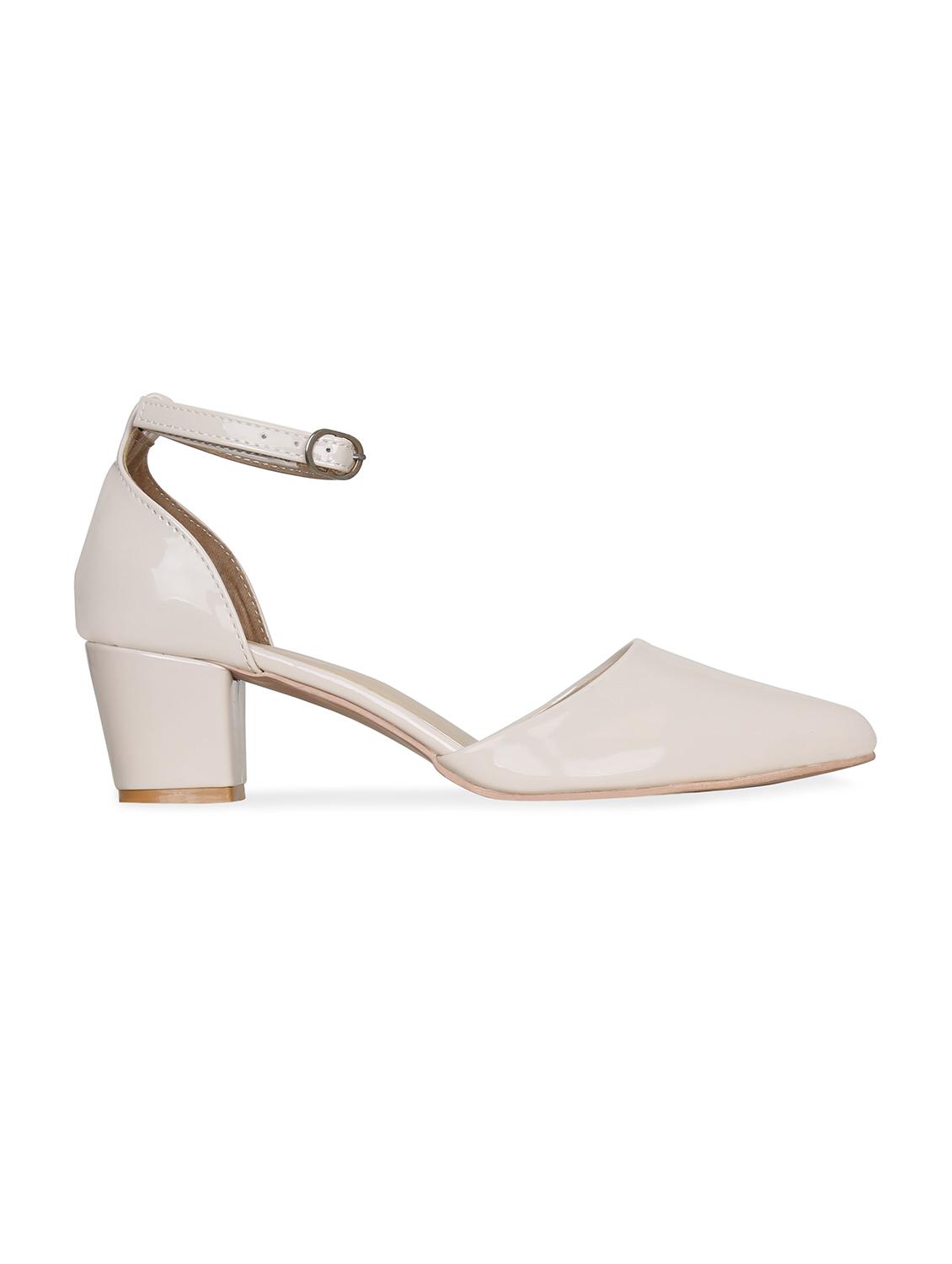 beige faux leather ankle strap sandals - 17832283 - Zoom Image - 2