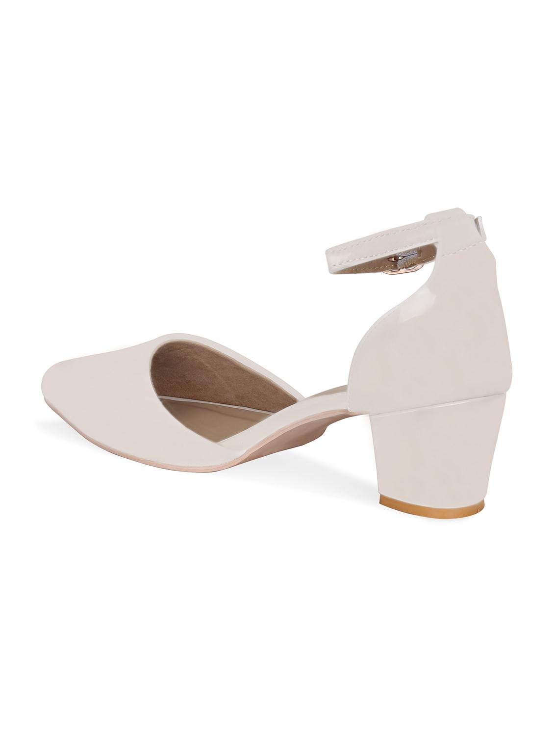 beige faux leather ankle strap sandals - 17832283 - Zoom Image - 3