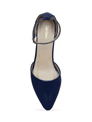 navy faux leather ankle strap sandals - 17832285 - Standard Image - 5