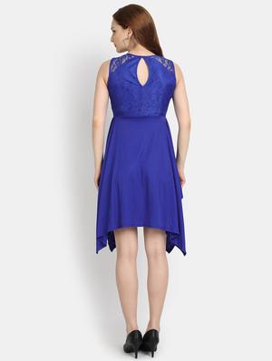 round neck embellished fit & flare dress - 17832508 - Standard Image - 3