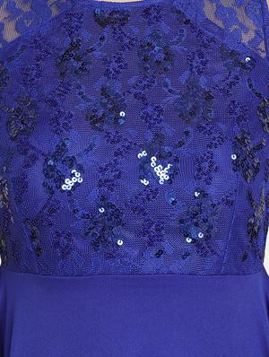 round neck embellished fit & flare dress - 17832508 - Standard Image - 4