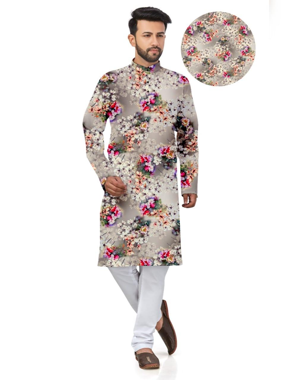 polly cotton digital print kurta pajama - 17832620 - Zoom Image - 1