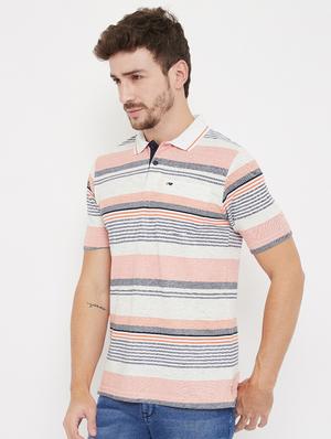 white striped polo t-shirt - 17833716 - Standard Image - 2