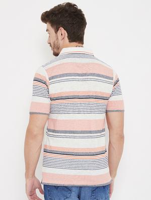 white striped polo t-shirt - 17833716 - Standard Image - 3
