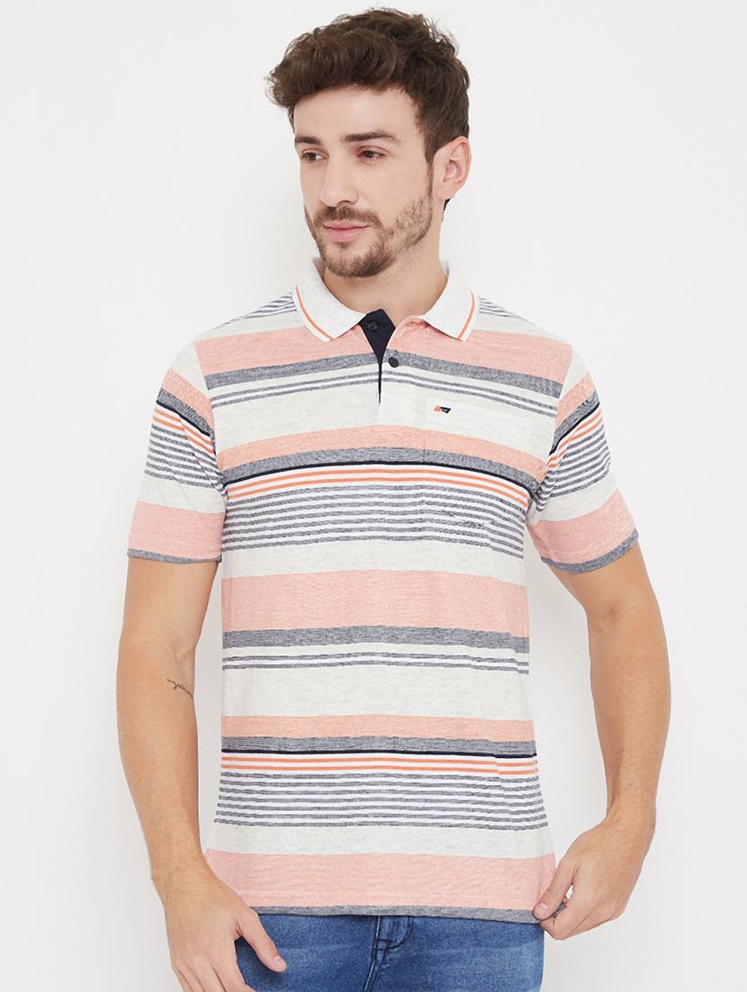 white striped polo t-shirt - 17833716 - Zoom Image - 1