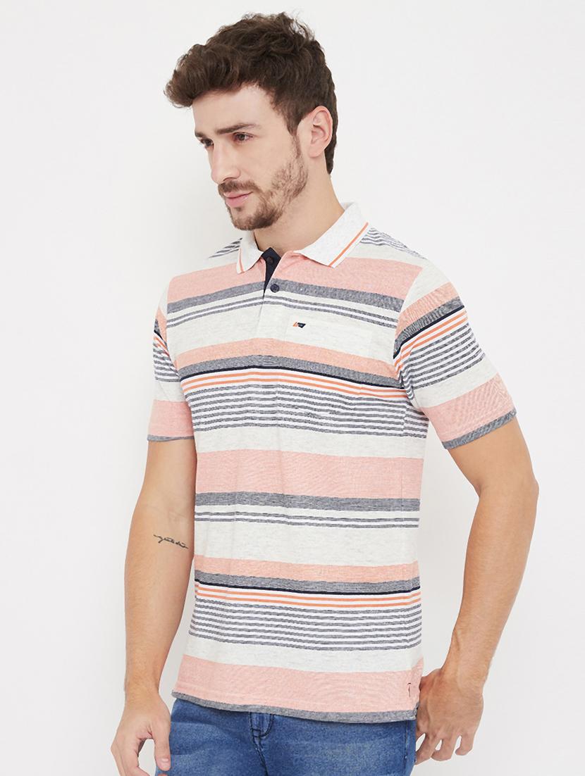 white striped polo t-shirt - 17833716 - Zoom Image - 2