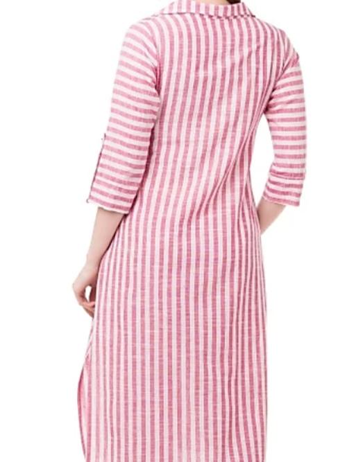 pink cotton kurti - 17834551 - Standard Image - 1