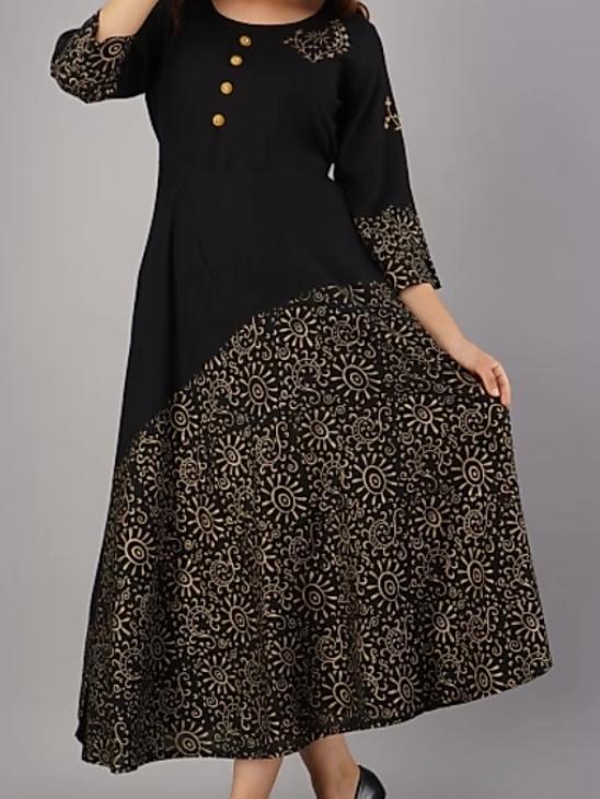 black cottonsilk kurti - 17834638 - Zoom Image - 1