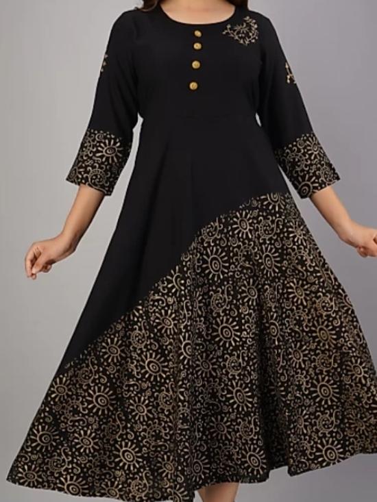 black cottonsilk kurti - 17834638 - Zoom Image - 2