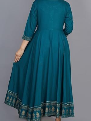 blue cotton kurta - 17834640 - Standard Image - 2