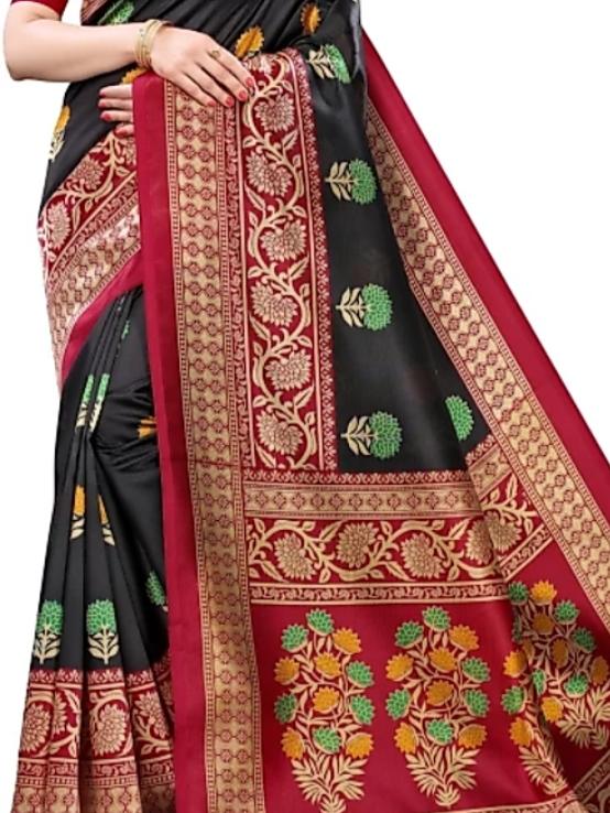 black silk saree - 17834745 - Zoom Image - 2