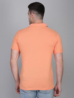 peach solid polo t-shirt - 17834763 - Standard Image - 3