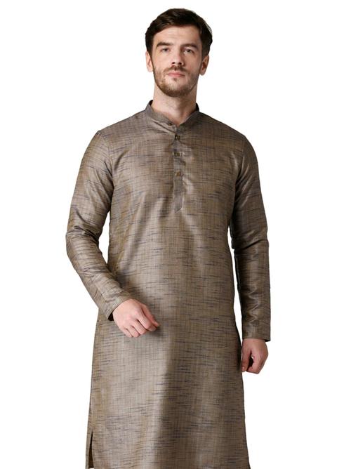 black fur kurta - 17835081 - Standard Image - 1