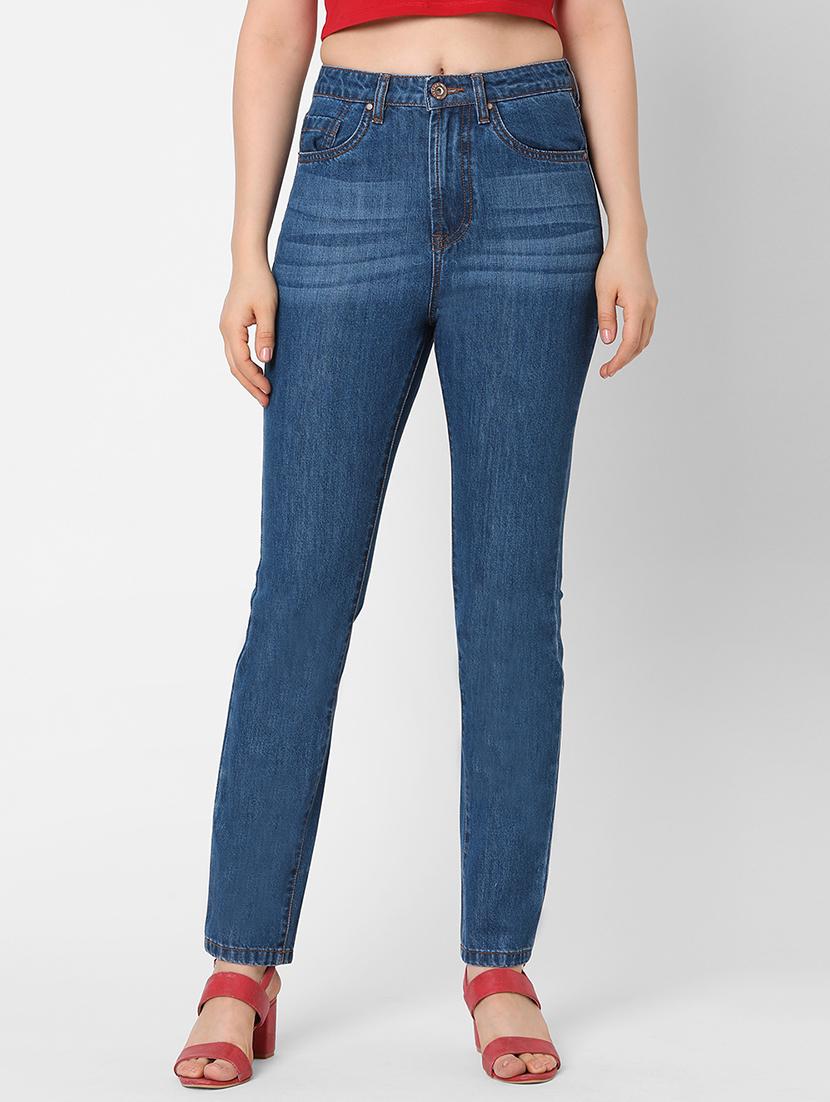 high rise stone washed jean - 17835109 - Zoom Image - 1