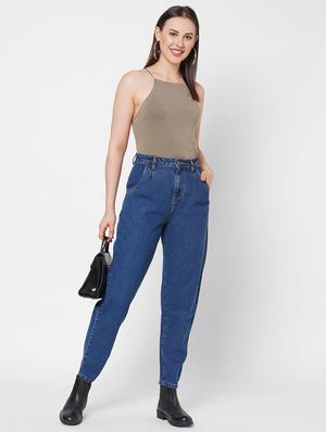 high rise stone washed jean - 17835112 - Standard Image - 4