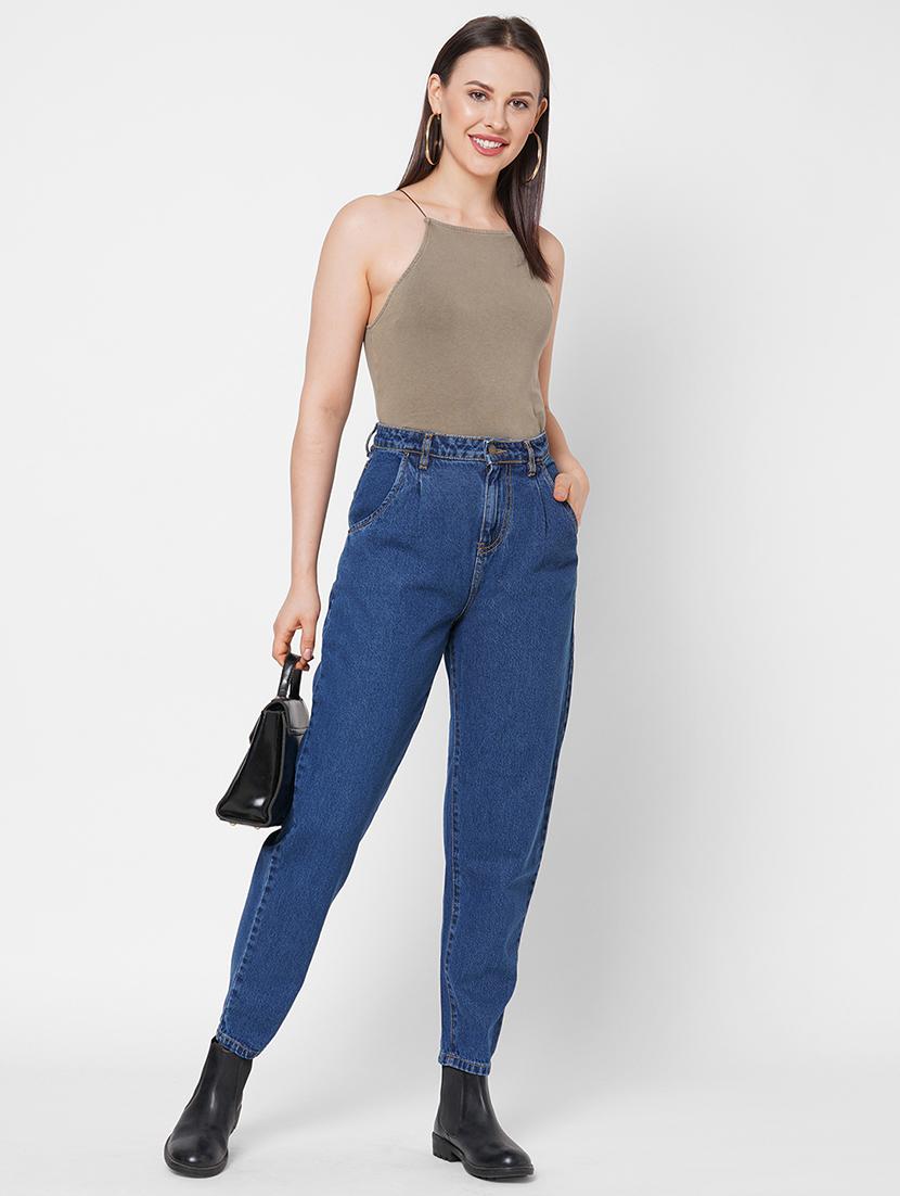 high rise stone washed jean - 17835112 - Zoom Image - 4