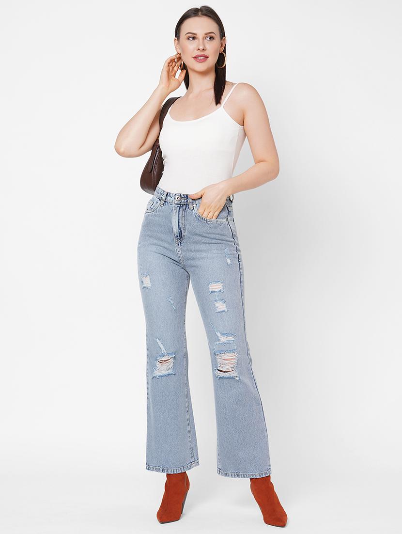 high rise stone washed jean - 17835114 - Zoom Image - 4