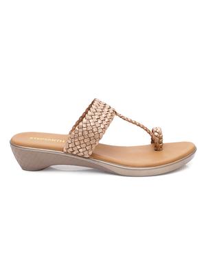 grey kolhapuri slipon sandals - 17835224 - Standard Image - 2