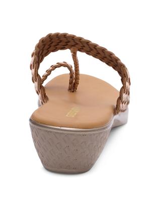 grey kolhapuri slipon sandals - 17835224 - Standard Image - 3