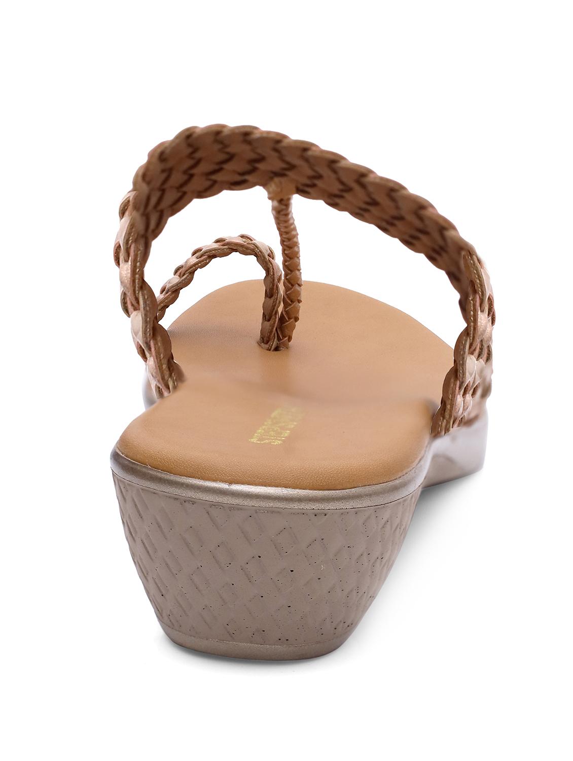 grey kolhapuri slipon sandals - 17835224 - Zoom Image - 3