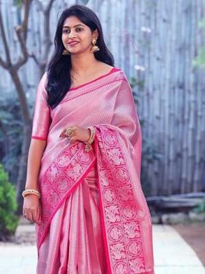 pink color banarasi silk saree for - 17835275 - Standard Image - 2