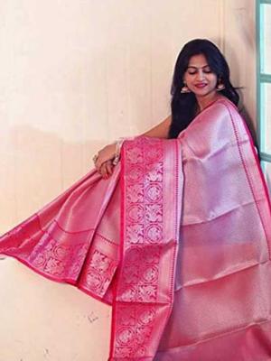 pink color banarasi silk saree for - 17835275 - Standard Image - 3