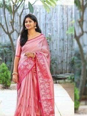 pink color banarasi silk saree for - 17835275 - Standard Image - 4