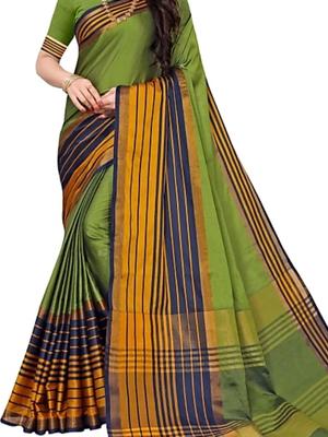 green cotton saree - 17835430 - Standard Image - 2