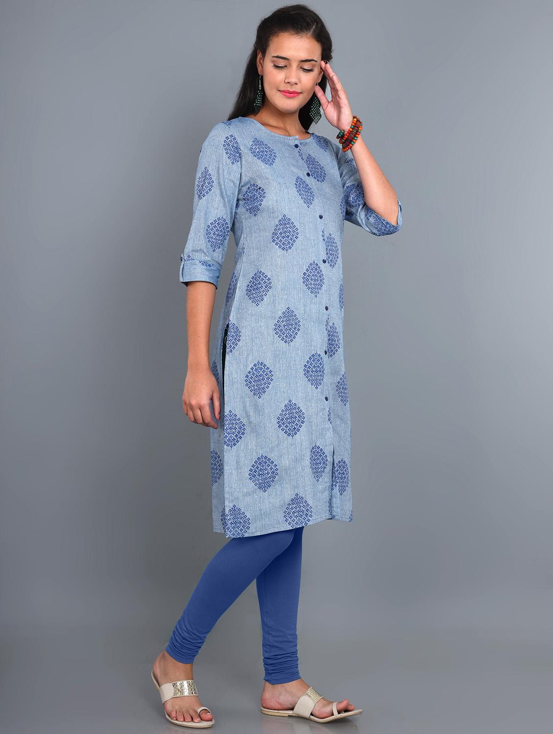 printed straight kurta - 17835985 - Zoom Image - 2
